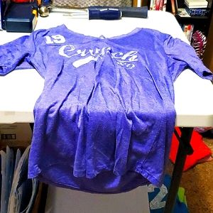 Purple short sleeve shirt